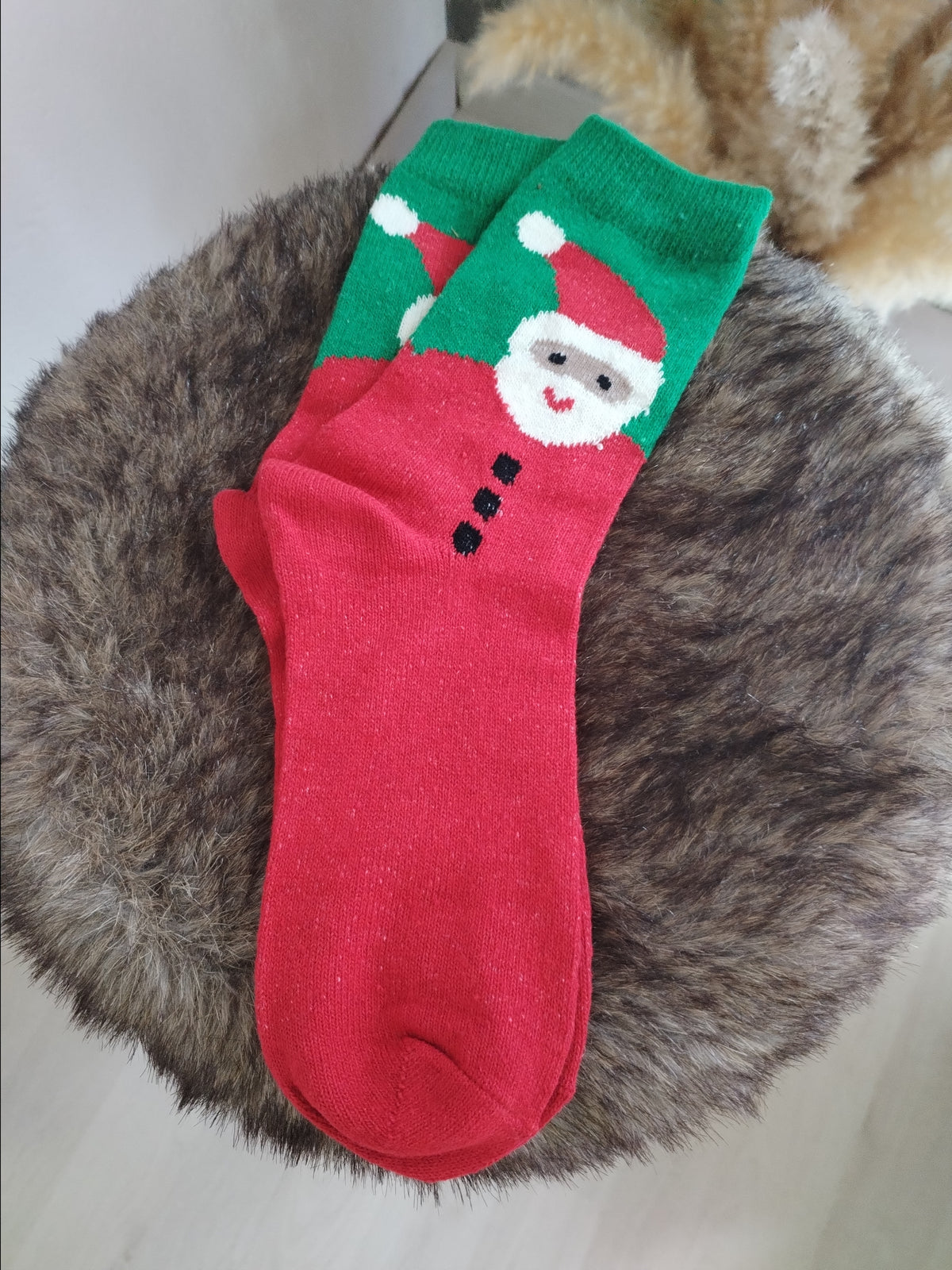 Socken zur Weihnachtszeit