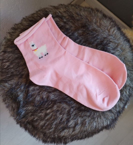 Socken mit Alpaka Motiv