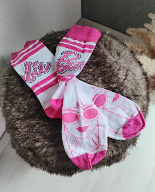 Socken mit Barbie Schriftzug