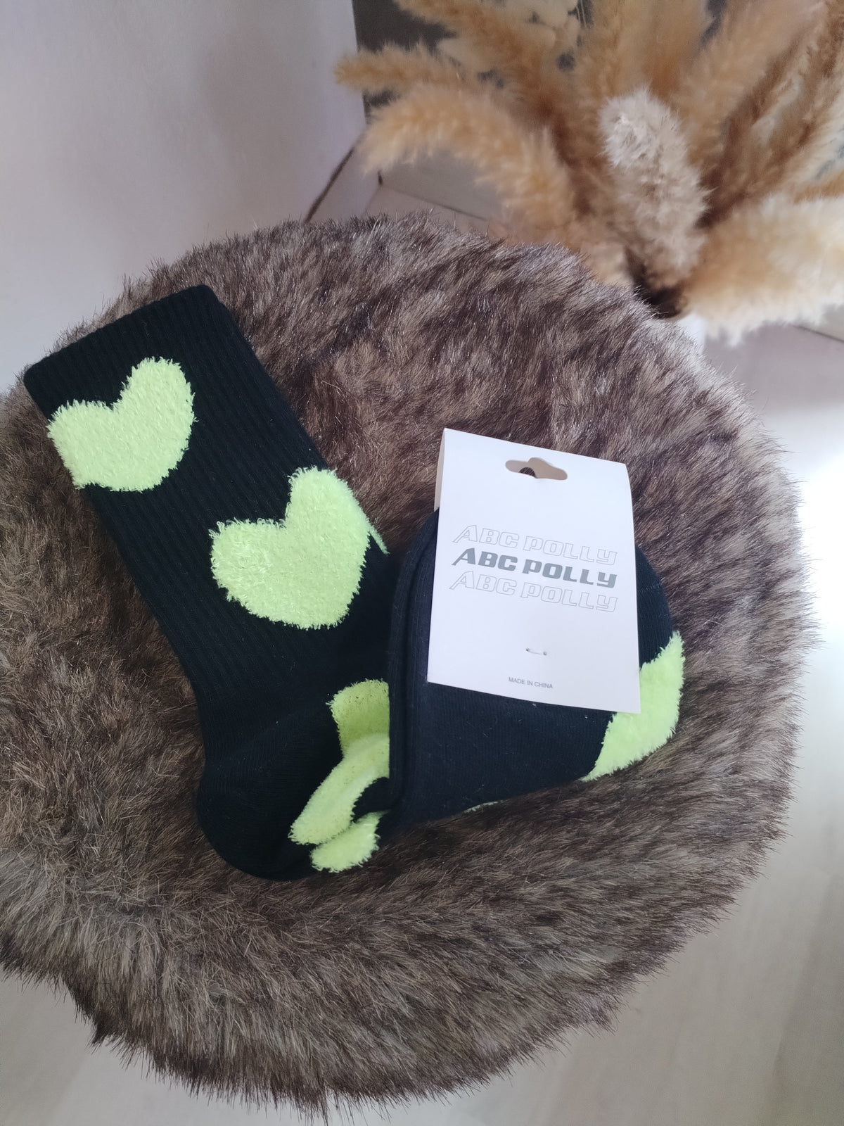 Kuschelige Socken mit Herz