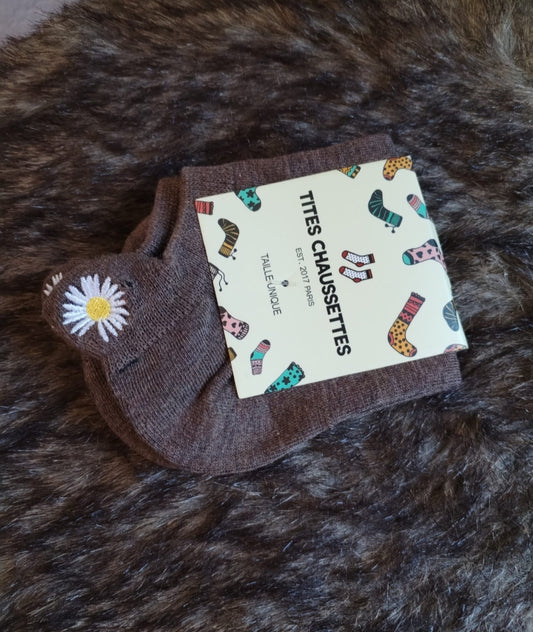 Sneaker Socken mit Blümchen